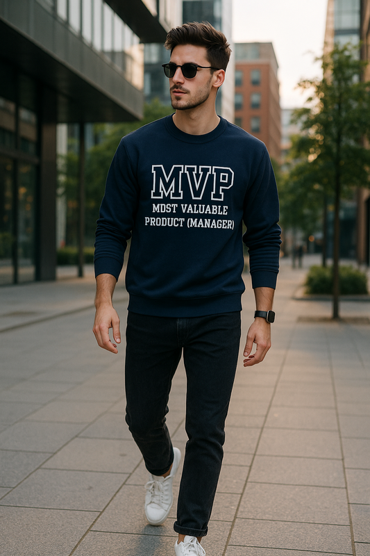Most valuable product manager varsity sweatshirt in varsity blues